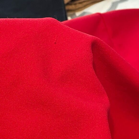 Lulu's Best is Yet to Come Mini Dress Red Cape Sleeves S - Picture 9 of 9